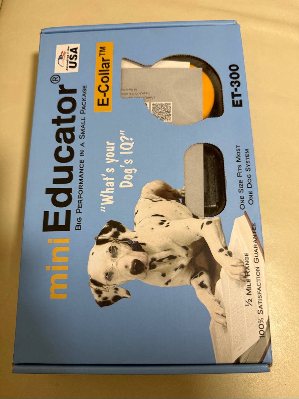 E-Collar ET-300 Dog Training Collar - Blue/Yellow - Picture 8 of 8